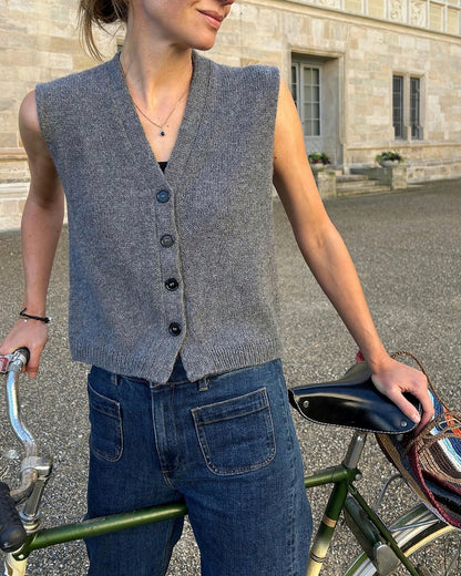 Toni Vest | casual vest made from Double Sunday by Sandnes Garn