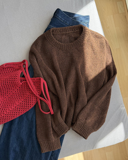 End-of-Summer-sweater | sart transparent i Linen Bloom fra Pascuali