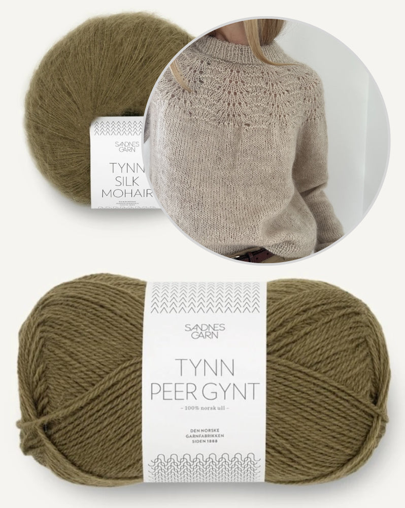 LeKnit Peacock Jumper mit Tynn Peer Gynt und Tynn Silk Mohair von Sandnes Garn 10