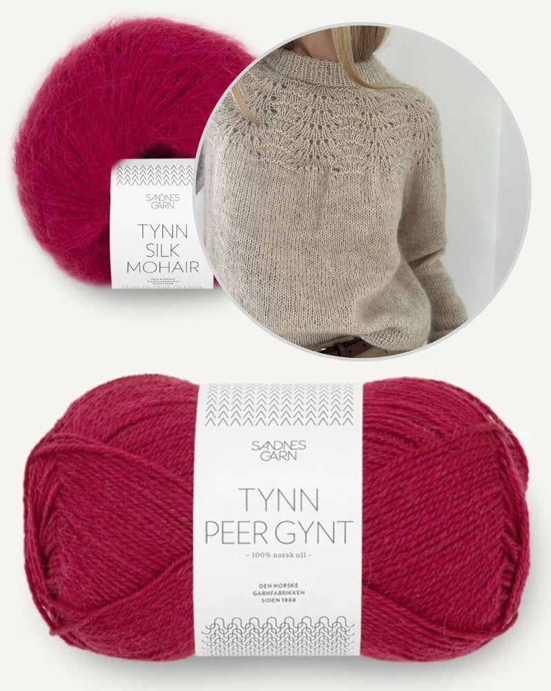 LeKnit Peacock Jumper mit Tynn Peer Gynt und Tynn Silk Mohair von Sandnes Garn 13