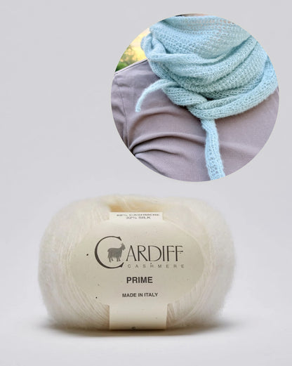Pearl Whisper-tørklæde | ekstremt blødt af Prime fra Cardiff Cashmere