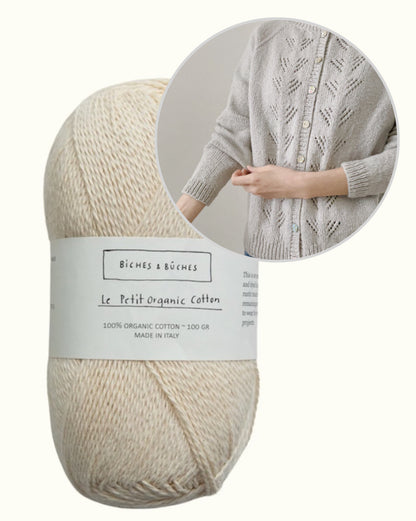 Peony Cardigan | zartes Muster aus Le Petit Organic Cotton von Biches & Bûches