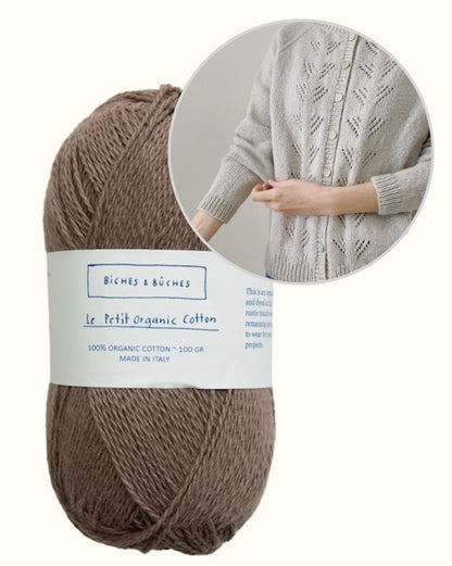 Peony Cardigan | zartes Muster aus Le Petit Organic Cotton von Biches & Bûches