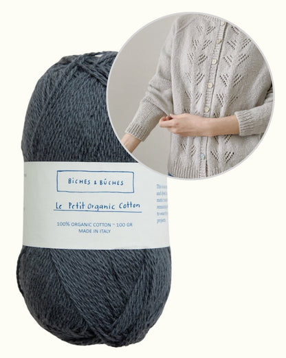 Peony Cardigan | zartes Muster aus Le Petit Organic Cotton von Biches & Bûches