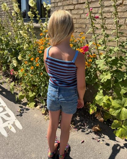 Emmy Top Kids | Débardeur rayé pour bonne humeur en Mandarin Petit de Sandnes Garn