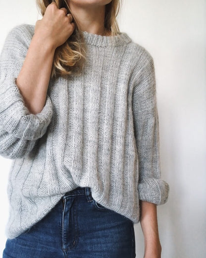 Vertical Stripes Sweater | long and soft made from Sunday and Tynn Silk Mohair by Sandnes Garn