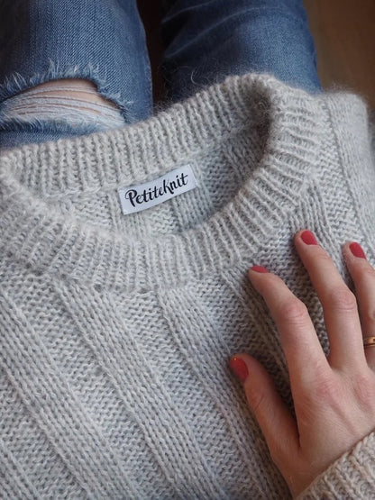 Vertical Stripes Sweater | long and soft made from Sunday and Tynn Silk Mohair by Sandnes Garn