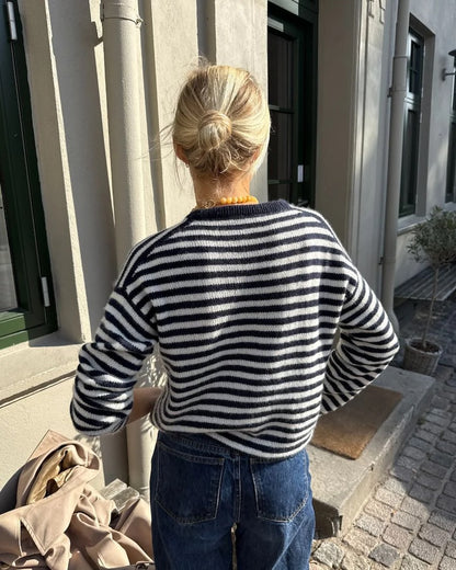 Olga Blouse | luxuriöse Streifen aus Classic Cashmere von Cardiff