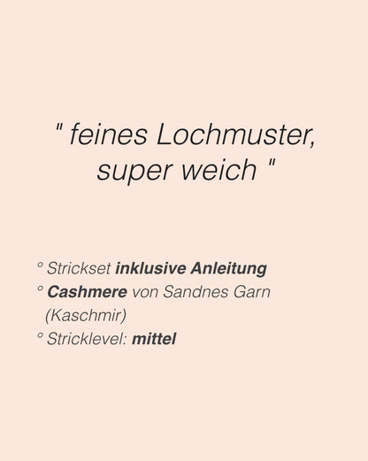 Petra Scarf | Lochmustertuch aus Cashmere von Sandnes Garn