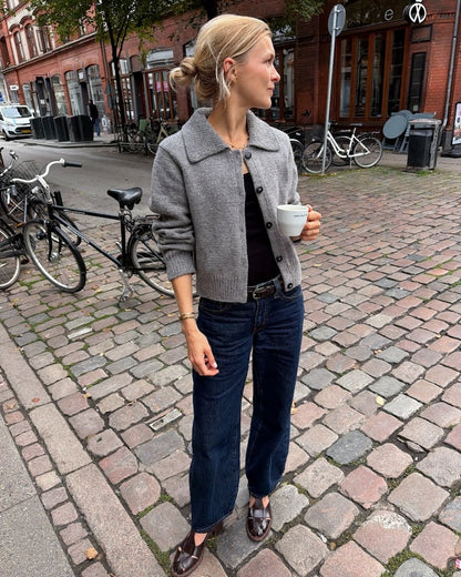 Petra Jacket | elegant warm jacket made from Heavy Merino by Knitting for Olive