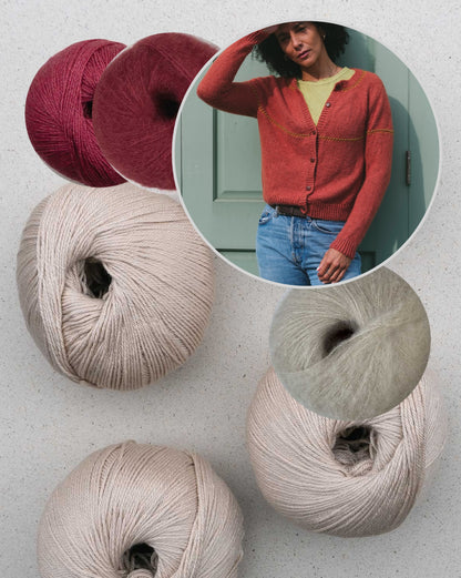 Cardigan Pipette | détails raffinés en Saffira et Manada de Pascuali