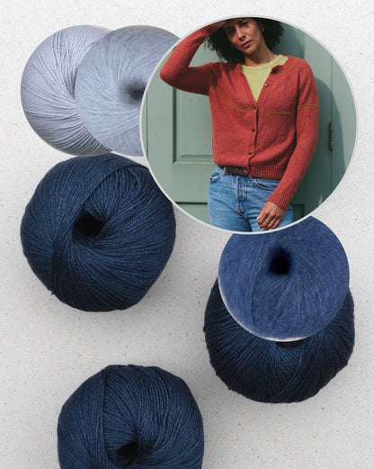 Cardigan Pipette | détails raffinés en Saffira et Manada de Pascuali
