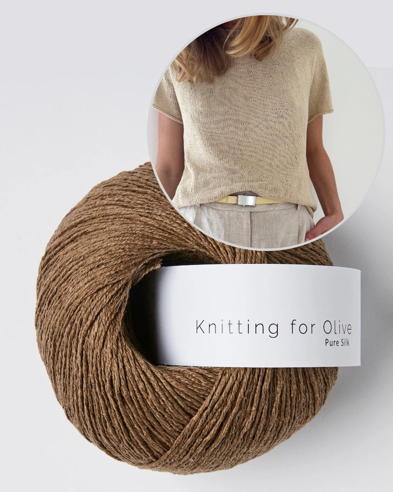 LeKnit Plain Yoke Tee 28 mit Pure Silk von Knitting for Olive 10