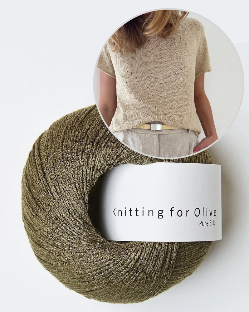 LeKnit Plain Yoke Tee 28 mit Pure Silk von Knitting for Olive 11