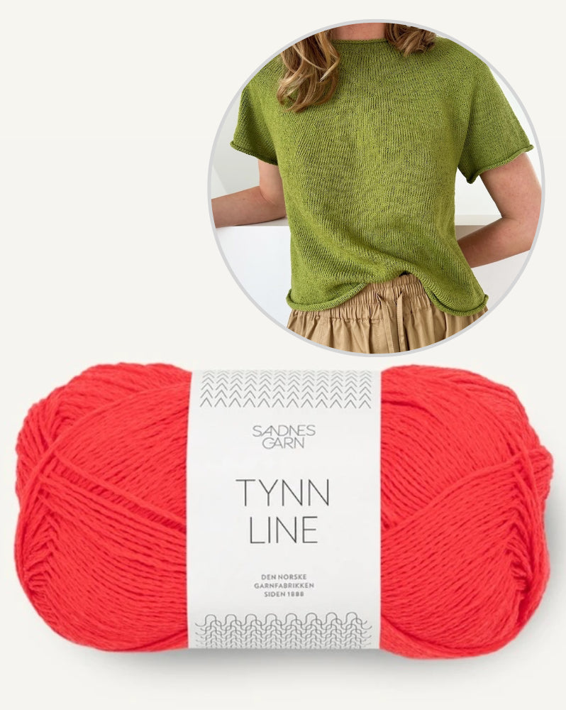 LeKnit Plain Yoke Tee 28 Sandnes Edition mit Tynn Line von Sandnes Garn 9