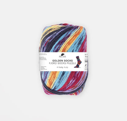 Fjord Socks Puzzle 4-ply | magical patterns in enchanting colors