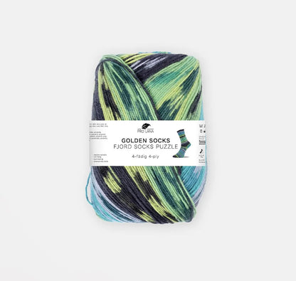 Fjord Socks Puzzle 4-ply | magical patterns in enchanting colors