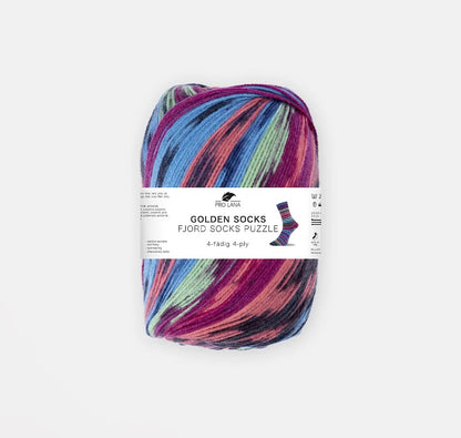 Fjord Socks Puzzle 4-ply | magical patterns in enchanting colors