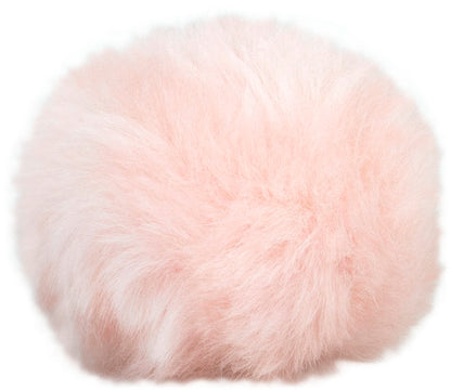 Mini pompon fausse fourrure avec bouton pression 