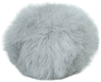Mini pompon fausse fourrure avec bouton pression 