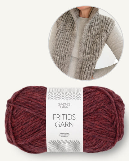 Puffer-liivi | pehmeä liivi Sandnes Garnin Fritidsgarn-langasta