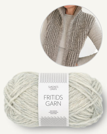 Puffer-liivi | pehmeä liivi Sandnes Garnin Fritidsgarn-langasta
