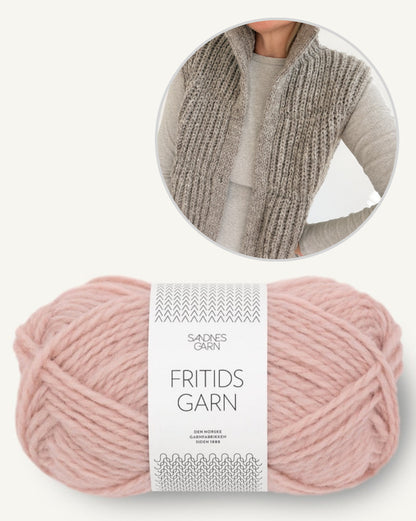 Puffer-liivi | pehmeä liivi Sandnes Garnin Fritidsgarn-langasta