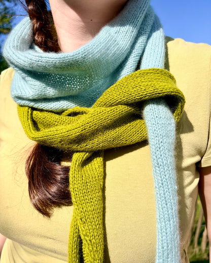 Echo-tørklæde | afslappede kontrastfarver i Classic Cashmere fra Cardiff