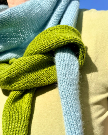 Echo-tørklæde | afslappede kontrastfarver i Classic Cashmere fra Cardiff