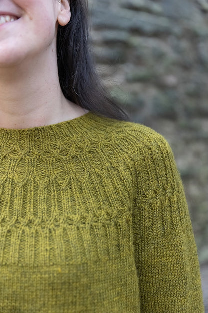 Ariundle Sweater | Delicate cable pattern from Fleece Bluefaced DK by West Yorkshire Spinners
