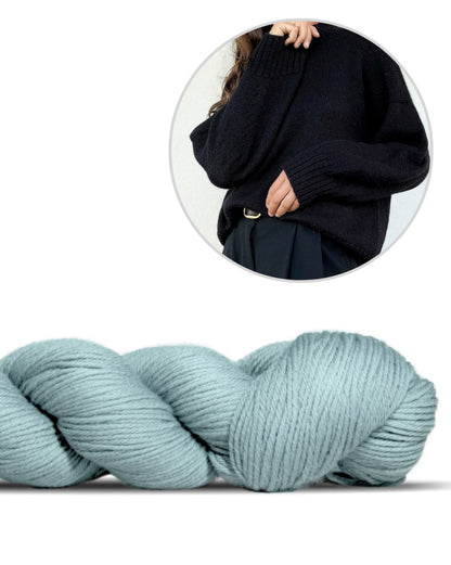 Refined Shoulder Sweater | casual ed elegante in Lovely Merino Treat di Rosy Green Wool