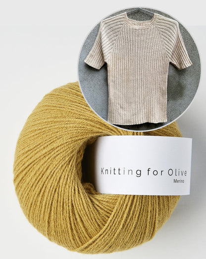 Rib Tee | T-shirt féminin en mérinos de Knitting for Olive