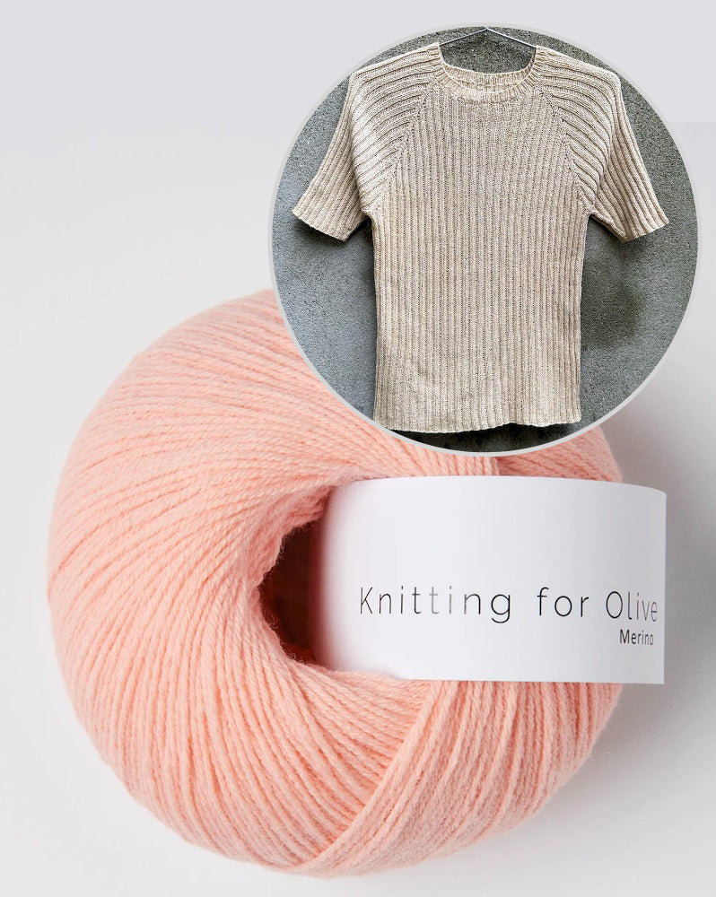 Rib Tee | T-shirt féminin en mérinos de Knitting for Olive