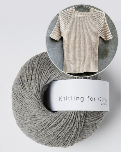 Rib Tee | T-shirt féminin en mérinos de Knitting for Olive