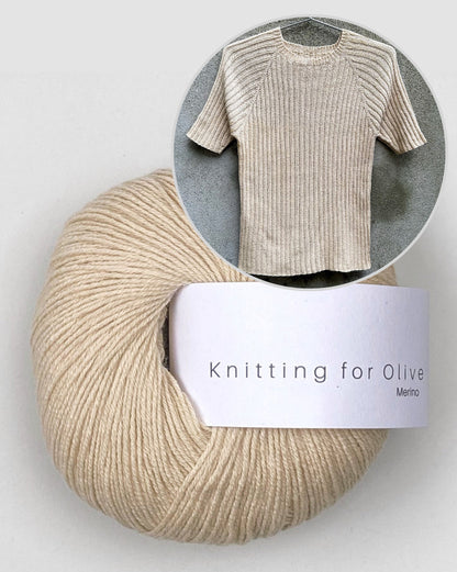Rib Tee | T-shirt féminin en mérinos de Knitting for Olive