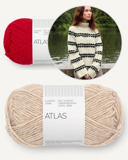 Ridge Sweater | detailed stripes from Atlas by Sandnes Garn