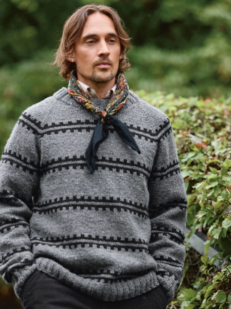 Ridge Sweater Man | beautiful stripes from Atlas by Sandnes Garn