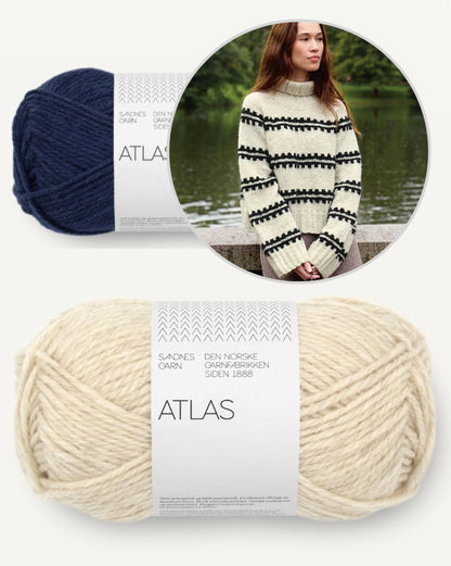Ridge Sweater | detailed stripes from Atlas by Sandnes Garn