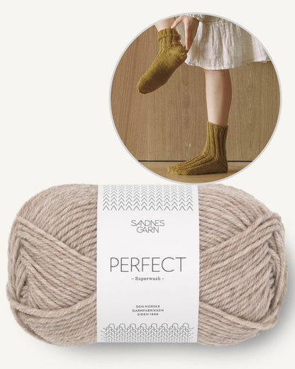 Ribbed Socks - with free instructions | super easy made from Perfect by Sandnes Garn