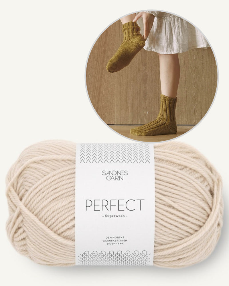 Ribbed Socks - with free instructions | super easy made from Perfect by Sandnes Garn