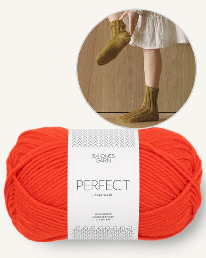 Ribbed Socks - with free instructions | super easy made from Perfect by Sandnes Garn