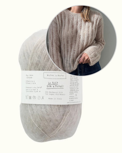 Ripple Loopi kampsun | õrn mohäärpluus Biches & Bûchesi lõngast Le Petit Silk & Mohair