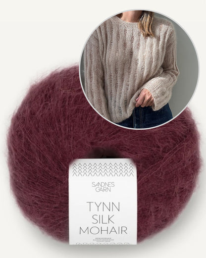 Ripple Loop Sweater | sart mohairbluse i Tynn Silk Mohair fra Sandnes Garn