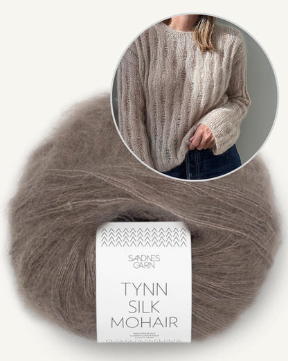 Ripple Loop Sweater | sart mohairbluse i Tynn Silk Mohair fra Sandnes Garn