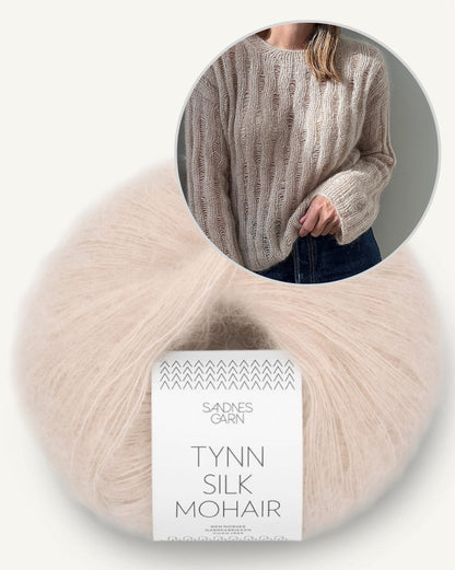 Ripple Loop Sweater | sart mohairbluse i Tynn Silk Mohair fra Sandnes Garn
