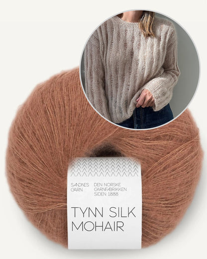 Ripple Loop Sweater | sart mohairbluse i Tynn Silk Mohair fra Sandnes Garn