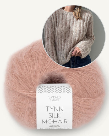 Ripple Loop Sweater | sart mohairbluse i Tynn Silk Mohair fra Sandnes Garn