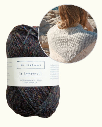 River-sjal | vacker liten sjal i Le Lambswool från Biches & Bûches