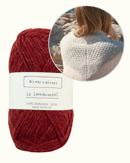 River-sjal | vacker liten sjal i Le Lambswool från Biches & Bûches