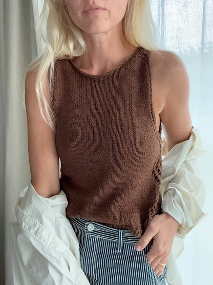 Romy Top | with side lace pattern from Pure Silk by Knitting for Olive